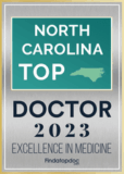 North Carolina Top Doctor 2023 badge